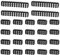 Anseom 24 Piezas Peines de Cable, Cable Peine para Computadoras Peine de Cable de PC Portacables Organizador de Cables Peine de Cable de Alambre 24 Pines 8 Pines 6 Pines para Oficina y Hogar