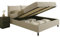 Letto Matrimoniale con Contenitore - Rete Letto 160x195 cm - Made in Italy - Struttura in Fibra di Legno - Testata Imbottita con Giroletto Coordinato - in Vari Colori (rete e box - Velluto Perla)