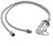 Bulevisiter Robinet de douche pour caravane, robinet mitigeur de douche en laiton effet chromé, contrôle à levier unique avec queues en acier inoxydable de 800 mm, pour camping-car, camping-car