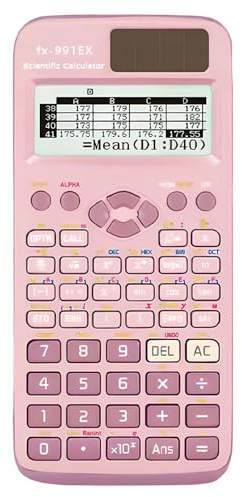 Scientific Calculator, FX-991EX Calculator School Scientific, A Level Maths Calculator with 552 Functions & 10+2 Screen Displays for Universities Engineering Middle School Offices Teaching (Pink)