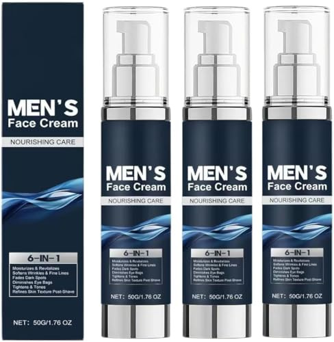 6-in-1 Gesichtscreme für Männer, Anti-Aging-Creme gegen Falten, After-Shave-Lotion, Creme gegen Augenringe und Falten, Hautregeneration