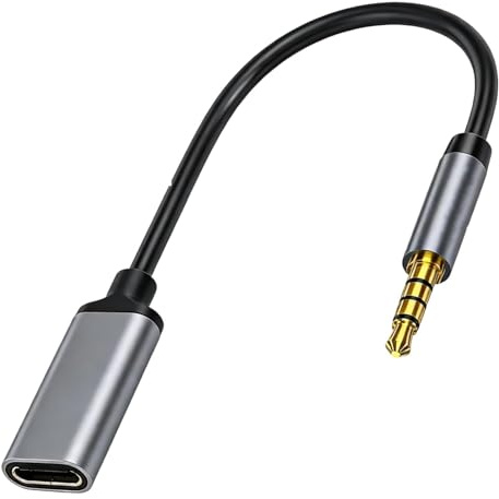 Cavo Audio Da 3,5 Mm Maschio a USB-C Femmina, Adattatore Audio Da Jack a USB-C Femmina, Convertitore per Cavo Aux, Per Collegare Cuffie USB-C a Lettori Mp3, Lettori CD, Laptop, Tablet E Sorgenti Audio