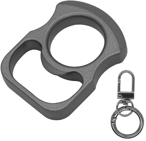 One Handed Bottle Opener with Keychain, Premium Metal Ring Beer Bottle Opener Bartender, Cool Keychain Tool Gift for Beer Lovers, Cap Catcher Key Ring for Outdoor Campaign Bar Restaurant