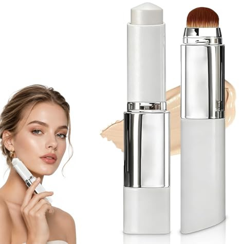 2 PièceFaceelove Fond de teint en avec pinceau,Stick Fond de Teint Coréen, Fond de Teint Stick 2-en-1 avec Pinceau Intégré,éclat Naturel,Convient à Tous Types de Peau