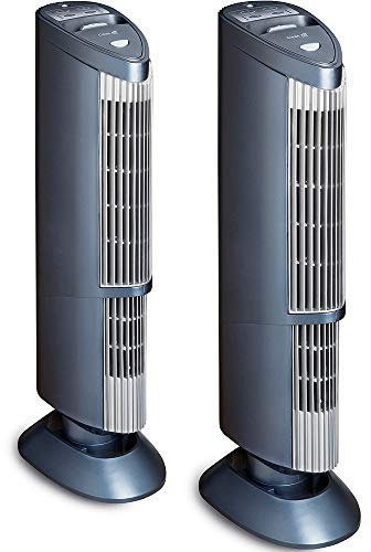 2x Purificador de aire con ionizador UV de plasma CA-401 - Reemplazo del filtro superfluo. - 5 técnicas de purificación - Purificador de aire profesional