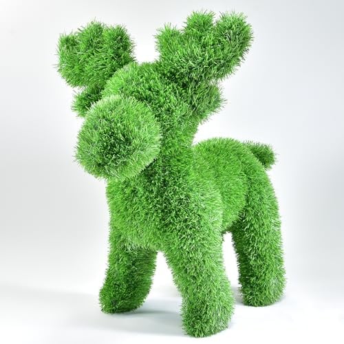 AniPlants, Grasfigur,Elch/Rentier, Kunstrasen Figur, Gartendeko, 55cm 35x47x55 cm
