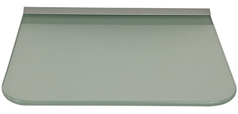 Glasregal 30x25 cm Glas Satiniert mit Profil Silber, abgerundete Ecken ROY15 / 1 Regal