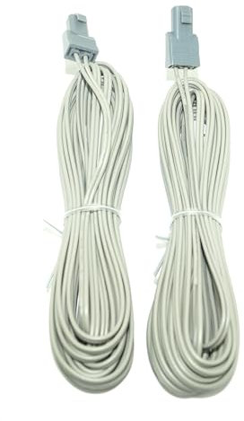 2x (3meters) New Sony White Speaker Cord Wire Cable With Connector 183621011 Home Cinema Theater For models CMT-HX35R HCD-HX35R CMT-HX80R HCD-HX80R NAS-E35HD SS-CE35HD CMT-SBT100 HCD-SBT100