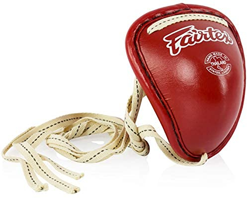 Fairtex GC2 Muay Thai Steel Cups for Muay Thai, Kick Boxing, MMA (Rouge, X-Large)