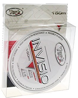YORK Invisio Angelschnur 150m Spule 0,14mm-0,40mm Monofile Schnur Fluorocarbon beschichtet (0,02€/m) (0,16mm/6,5kg)