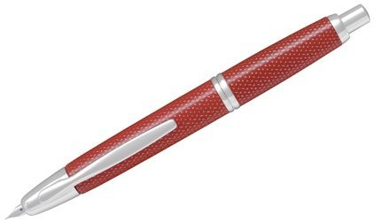 Pilot Capless Retractable Fountain Pen, Gold, Red, Fine Nib (F)