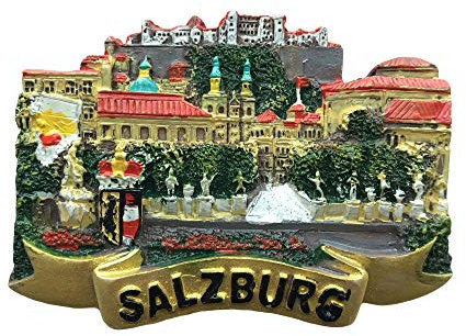 3D Austria Kühlschrank Magnet, Salzburg Österreich Tourist Souvenirs, Tourist Attraction Kühlschrank Magnet, Creative Home und Küche Dekoration