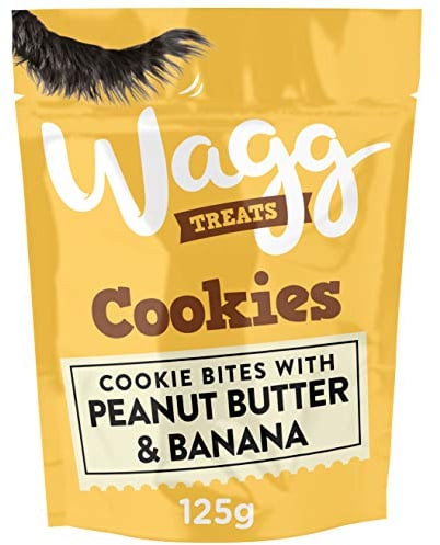 Wagg Cookie Bites Peanut Butter & Banana Dog Treats 125g (Pack of 7) - Oven Baked