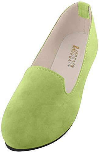 Donna Ballerine Basic in Ecopelle Elegante e Moda Scarpe Basse,Verde Chiaro,EU 38