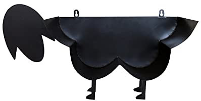 Casâme Réserve Papier Toilette - Forme Mouton - Original et Ludique - Métal Noir - Contenance 7 Rouleaux - Décoration - pour Salle de Bain, WC - 53.5 x 11.5 x 30 cm