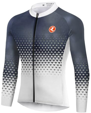 UGLY FROG MTB Rennrad Radtrikot Rennrad Herren Lange Ärmel, MTB Winter Warm Fahrradbekleidung Top Herren Cycling Shirts Fahrrad Trikot Langarm Reflektierend