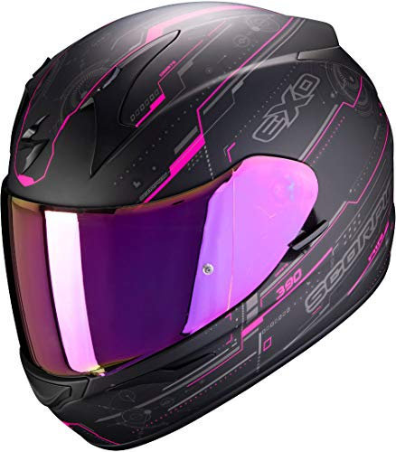 Scorpion Herren NC Motorrad Helm, Schwarz/Rosa, L