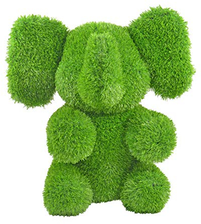 AniPlants Figurine éléphant en Gazon Artificiel 32 x 46 x 50 cm - Résistant aux intempéries et indéformable - avec Noyau de Fixation - Idéal pour décorer Le Jardin et la Maison - Vert - 50 cm