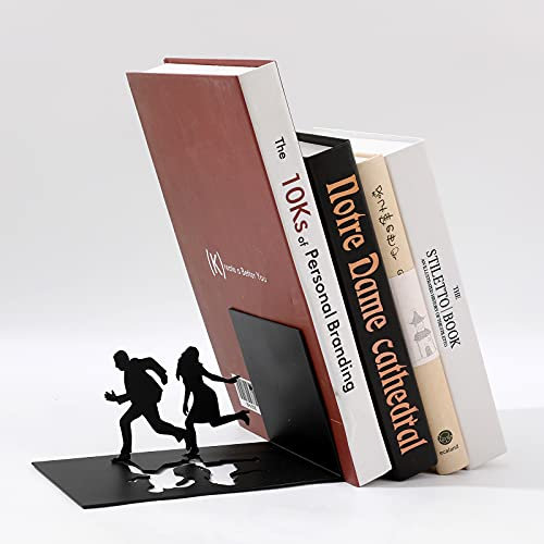 I-TOTAL® - Netter Buchständer aus Metall, Buchstützen/Buchstützen für Regal/Tisch (Escape)