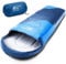 Active Era Premium Mumienschlafsack 250 GSM, Schlafsack Winter & Sommer, 0°C bis 15°C, Indoor und Outdoor Camping, Festivals, Sleeping Bag Wasserabweisend, Ultraleicht, Kleines Packmaß - Blau