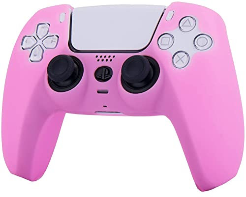 G-MOTIONS - Funda para Mando PS5 - Preciosa Funda de Silicona Que le permitirá en un Solo Producto Personalizar, Proteger y Mejorar el Agarre de tu Mando Playstation 5 (Rosa)