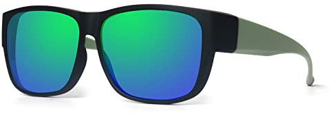 LVIOE Polarisiert Überzieh-Sonnenbrille Damen Herren, Fit Over Überbrille für Brillenträger UVA UVB Schutz
