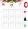DARENYI 30 Stück Acryl Transparent Weihnachtskugeln 7.6cm Acrylscheibe Weihnachtskugel Christbaumkugeln zum Christmas Acryl Christbaumschmuck Weihnachtskugeln zum Bemalen für Weihnachtsdeko