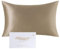 Ethlomoer Kissenbezug aus natürlicher Reiner Seide für Haar und Haut, beidseitig 19 Momme, 600 Fadenzahl, Design mit verstecktem Reißverschluss, 1 Stück 80x80cm Taupe