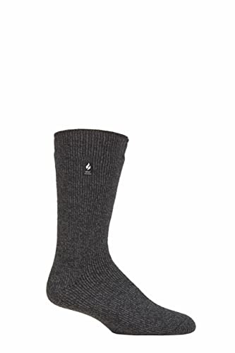 HEAT HOLDERS Mens 1 Pair SockShop Original Thermal Socks Charcoal 12-14