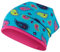 Mütze Beanie Mädchen Übergangsmütze Herzen Punkte Kreise, Größe: 54/56, Farbe: türkis-pink