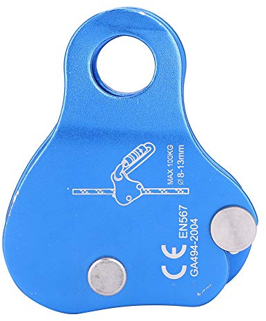 RiToEasysports Kletterseilgreifer, Outdoor-Kletterbergsteigerausrüstung Aluminium-Seilgreifer-Schutzkits Blau