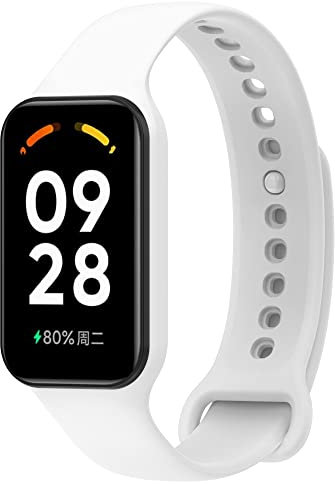 BoLuo Cinturini per Orologi per Redmi Smart Band 2 Strap, Cintura di Ricambio Silicone Bracelet Sportivo Cinturino Wrist Strap Armband per Xiaomi Redmi Smart Band 2 Watch Accessories (bianco)