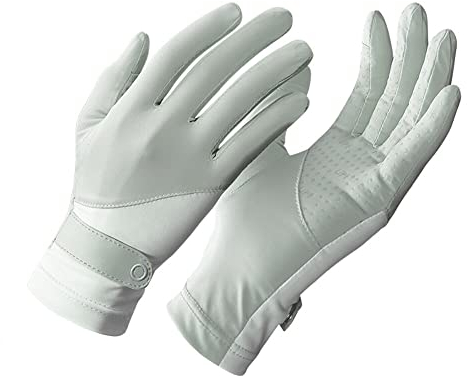 MoreChioce 1 Paar UV-Schutz Handschuhe Damen, Eisseide Kurz Laufhandschuhe Sonnenschutz Damen Elastisch Sommerhandschuhe rutschfeste Fahrhandschuhe Atmungsaktiv Vollfinger-Handschuhe,Dunkelgrau
