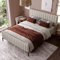 Polsterbett 140X200, Bett Vintage Bett Beige Leinen mit Lattenrost und Verstellbares Kopfteil