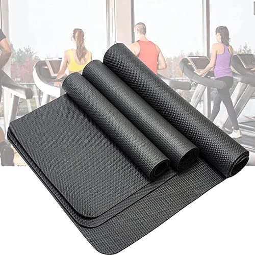 Rutschfeste Laufbandmatte, Trainingsgerätematte, Geräuschreduzierung für Hartholzböden, stoßfeste Trainingsmatte, für Heimtrainer, Bodenschutzmatte ( Color : Black , Size : 190*85cm/74.8*33.4in )