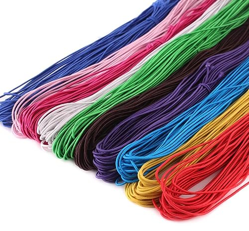 Tadipri 10Pz Rotoli di Filo di Cotone Cerato, 10 M, Ø 1 Mm, 10 Colori Diversi per La Creazione di Gioielli, Fai da Te, Artigianato