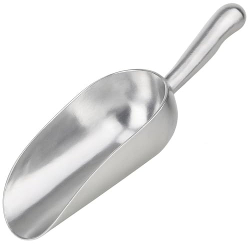 BarBits Aluminium Ice Scoop - Round Bottom Bar Candy Sweet Scoop (Hand Wash Only) (12oz)