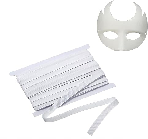 10m Elastic,6mm - 1/4 Elastic for Sewing,White Flat Elastic Band for Sewing DIY Mask, Arts and Crafts, Dressmaking, Haberdashery and Clothing Material