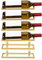 QUARKZMAN 6 Pcs Porte-Bouteilles Mural pour vin en métal Support de Bouteilles de vin Suspendu en Fer Support Mural pour Bouteilles de vin Standard décoration Murale pour Cuisine, Doré