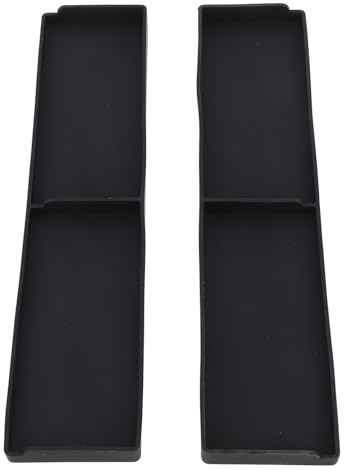 Herd-Gewürzregal, 2 Stück, Magnetische Rückseite, Leicht zu Reinigen, Hitzebeständig, Herdregal-Organizer, 2 Zonen für über Dem Herd (Schwarz)