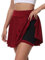 Damen mädchen Basic Rock Schwarzer Damen Mini Skater Rock mit Hose,Taschew vielseitige dehnbaren informell Tennis Rock (DE/NL/SE/PL, Alphanumerisch, M, Regular, Regular, Rotwein)