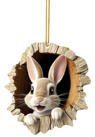 Osterdeko Acryl Anhänger Ostern Hase Ornamente Ostergeschenk Osteranhänger zum Aufhängen 2D Acryl Hängedeko Ostern Anhänger Osterhase Osterschmuck Ostern Deko für Ostern Frühling zum (1C-A, One Size)