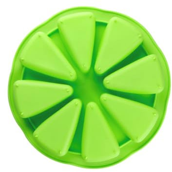 RORPOIR Silicone Triangle 8 Cavity Baking Mold Green Non-Stick Cake and Biscuit Moulds DIY Portion Fondant Gadget for Oven Baking
