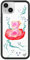 Wildflower Hüllen – Tulpen-Baby-Hülle, kompatibel mit Apple iPhone 14 Plus, weiß, trendy, Blume, Blau, Rosa, Sommer, schützender schwarzer Stoßfänger, 1,2 m Falltest-zertifiziert, kleines Unternehmen
