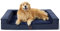BEDSURE orthopädisches Hundebett große Hunde - Hundesofa mit eierförmiger Kistenschaum, kuschelig Schlafplatz in Größe 122x89x20 cm, waschbare Hundesofa, Navyblau
