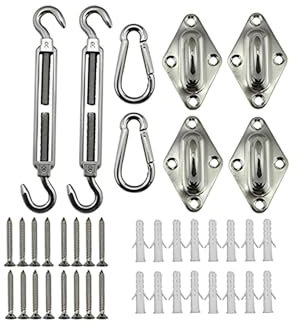Generic Kit D'installation pour Abri Solaire, Accessoires Pratiques pour Le Jardin, Matériel sans Voile