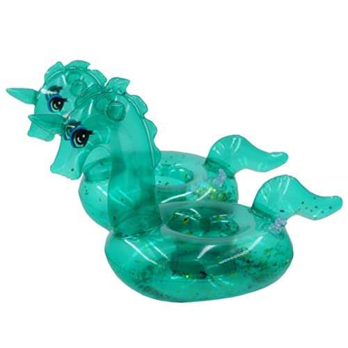 Alasum Aufblasbares Einhorn 4er-Pack Schwimmende Getränkehalter PVC-Material Stranddekor Für Sommerpartys