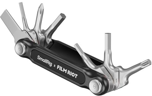 SMALLRIG x FILM RIOT 7-in-1-Klappwerkzeugset mit Schraubendrehern und Inbusschlüsseln, Positionierung in mehreren Winkeln, tragbares und kompaktes Design (schwarz) – 4374