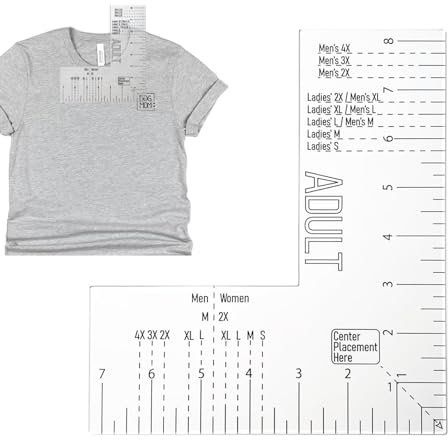 T-Shirt Ruler Guide Alignment Tool - Vinyl T Shirt Ruler Guide Set, Acrylic T-Shirt Measurement Tool | Screen Printing Sublimation, Measuring Tool for Heat Press for Professional Tailors and Beginners