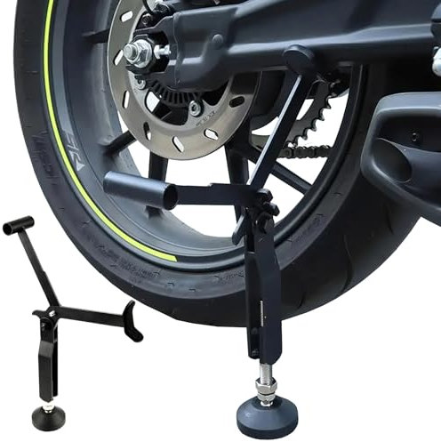 Support d'entretien pour moto - Support de levage portable pour roue arrière/avant - Portable et compact - Hauteur réglable pour le nettoyage de la chaîne